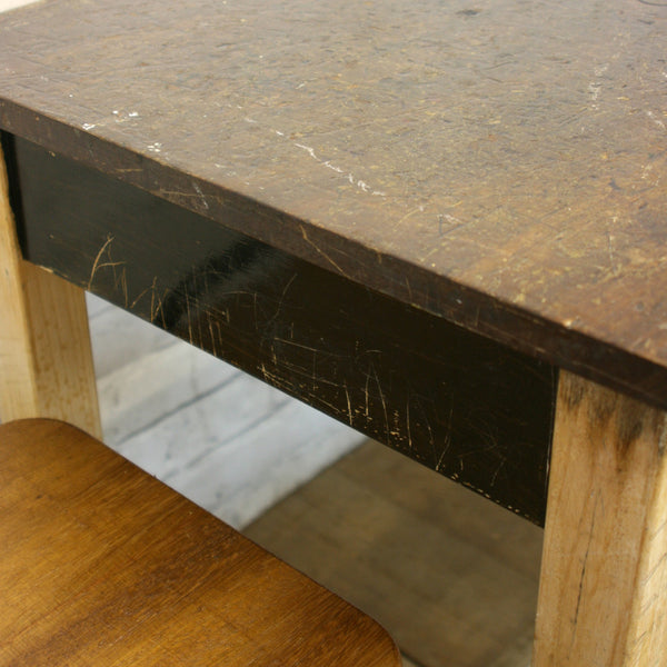 Vintage Industrial School Laboratory Table