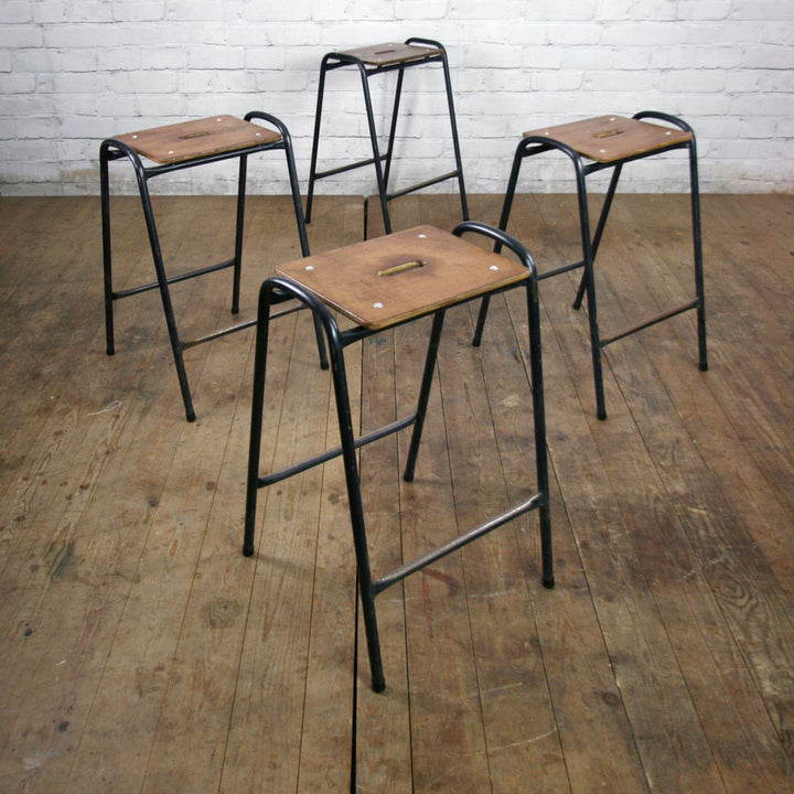 Reclaimed School Lab Stacking Stools x 1 (100+ available)
