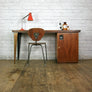 Vintage Industrial Reclaimed Iroko School Desk