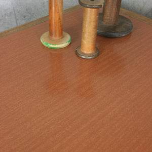 Double Sided Vintage Industrial Teak Partners Desk