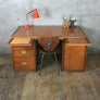 Double Sided Vintage Industrial Teak Partners Desk