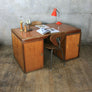Double Sided Vintage Industrial Teak Partners Desk