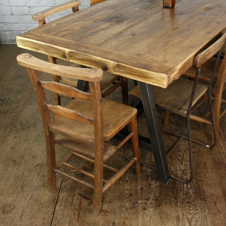 'The Steel A-Frame' Dining Table - 1 in stock ready for delivery