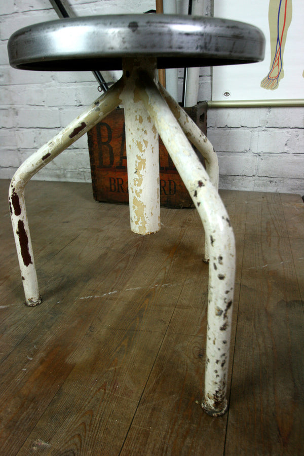 X3 Vintage Industrial Steel Medical Stools
