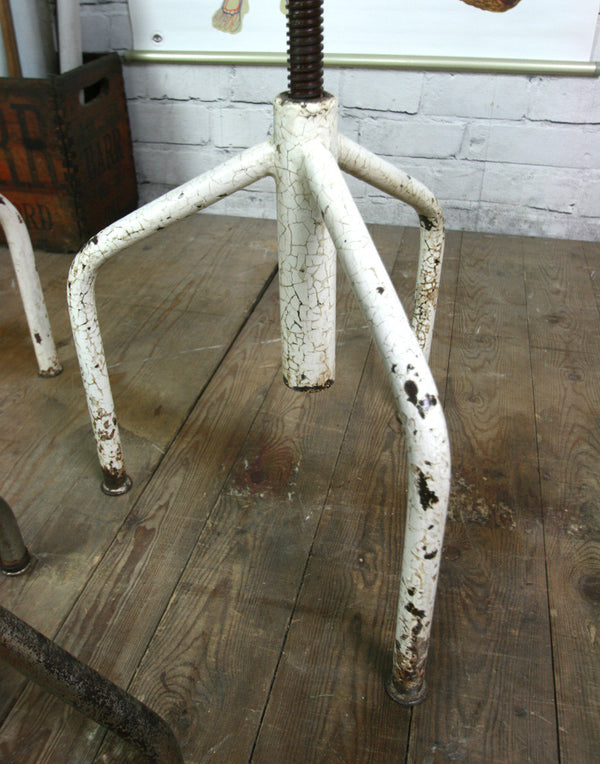 X3 Vintage Industrial Steel Medical Stools
