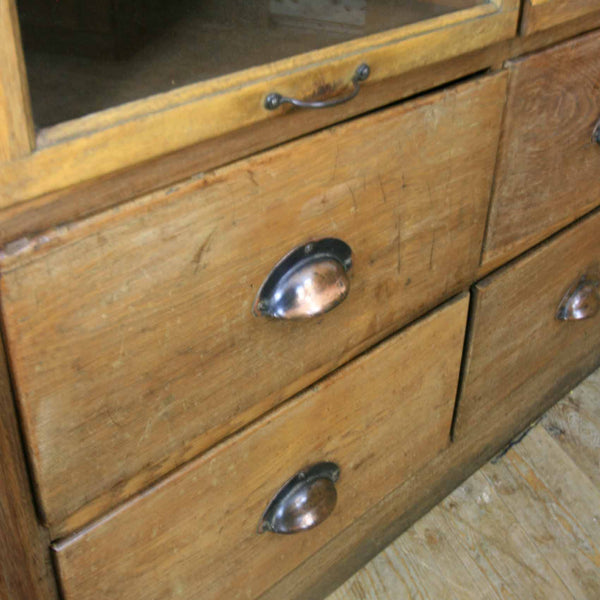 Vintage Oak Haberdashery Cabinet
