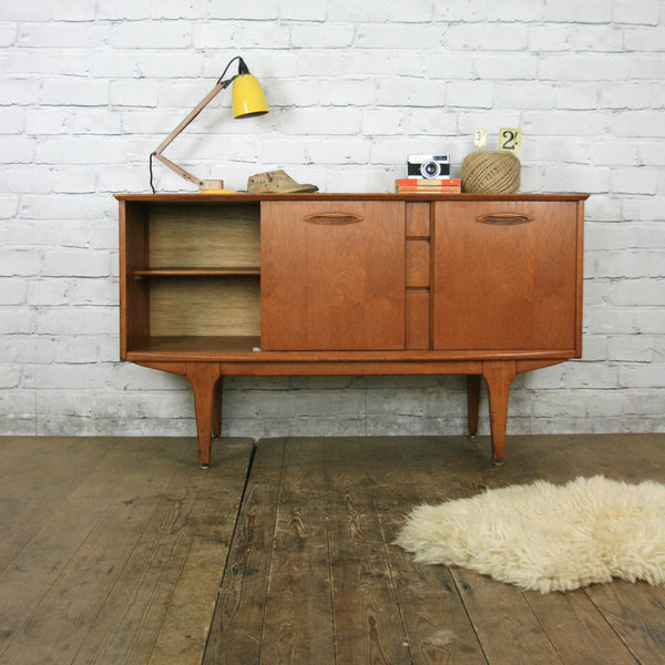 Small Mid Century Teak Sideboard/Media Cabinet