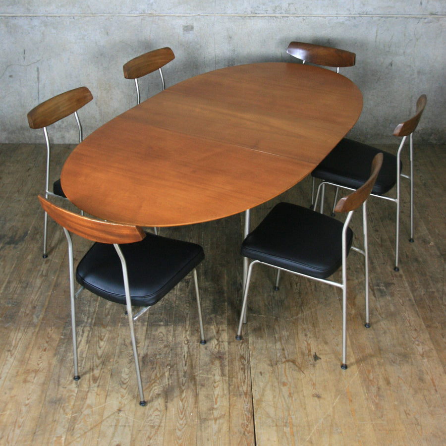 Mid Century Stag 'S' Range Table & 6 Chairs