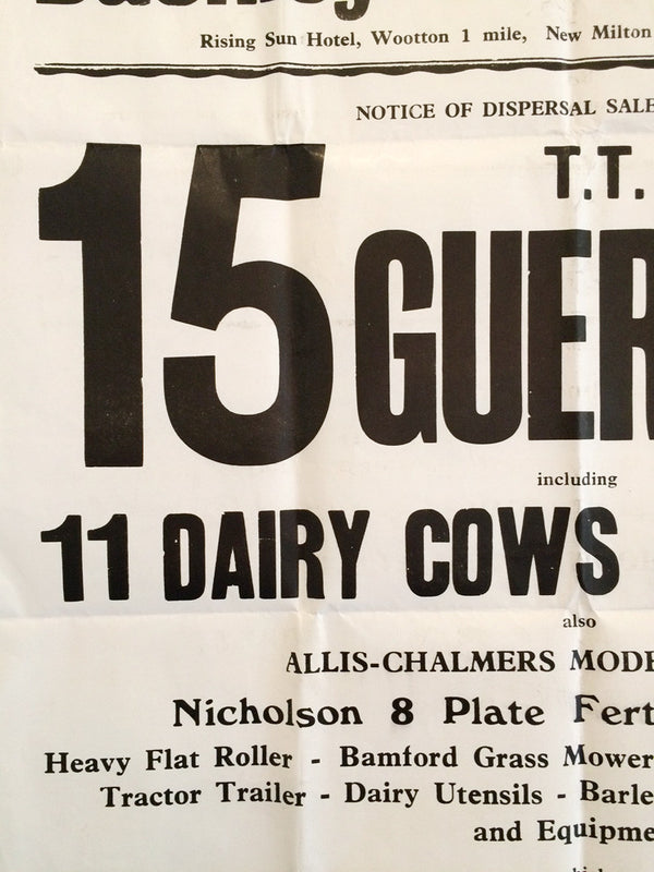 Vintage Letterpress Typographic Farm Auction Poster
