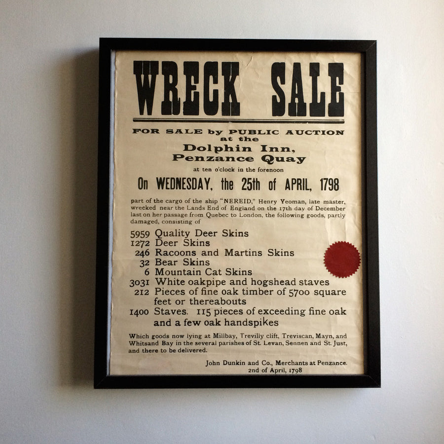 Vintage Letterpress 'Wreck Sale' Picture