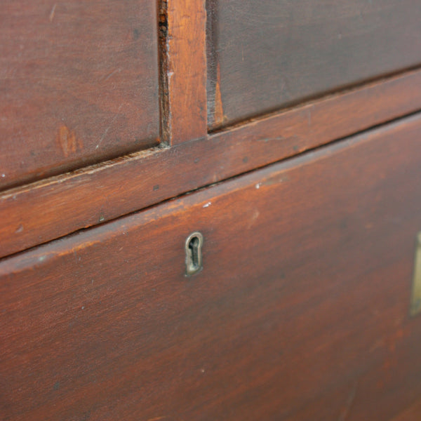 Antique Victorian Mahogany Military Campaign Chest