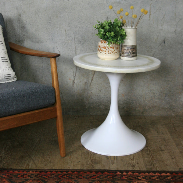 Mid Century Marble Tulip Table