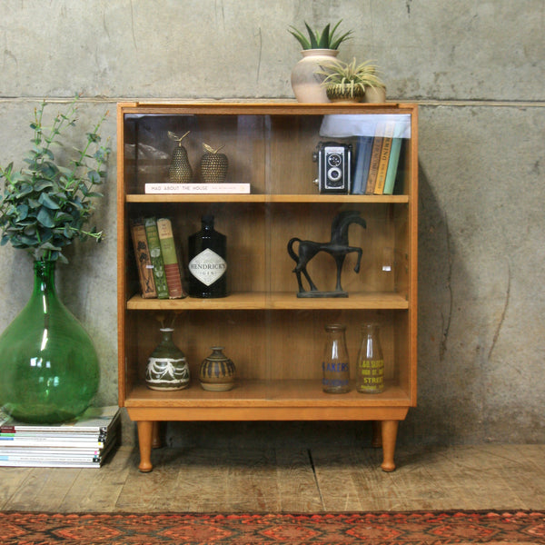 vintage_meredew_oak_display_cabinet_bookcase