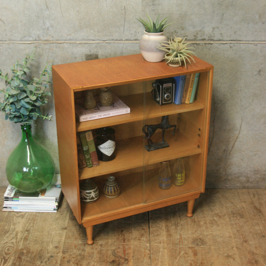 vintage_meredew_oak_display_cabinet_bookcase