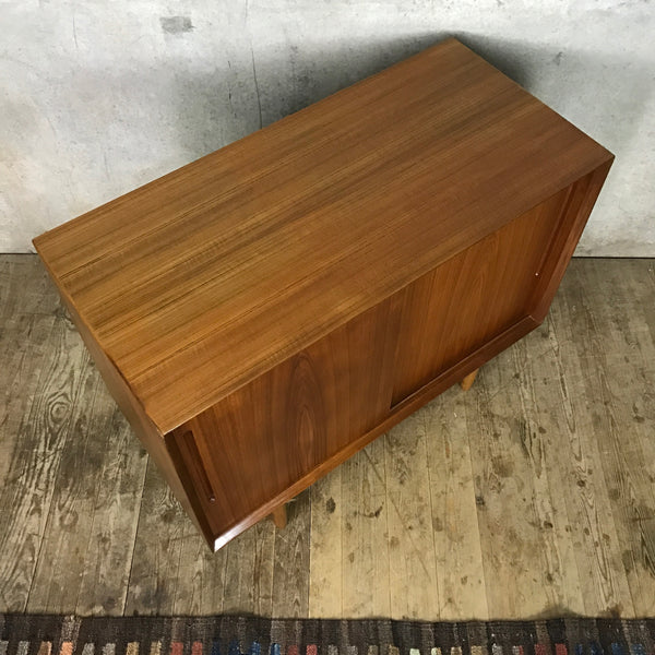 Mid Century Danish Teak Media Cabinet Sideboard