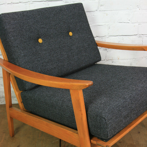 Vintage Mid Century Beech Armchair (1 of 2)