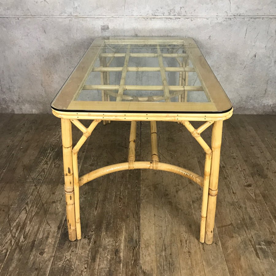vintage_mid_century_boho_bamboo_tiki_dining_table