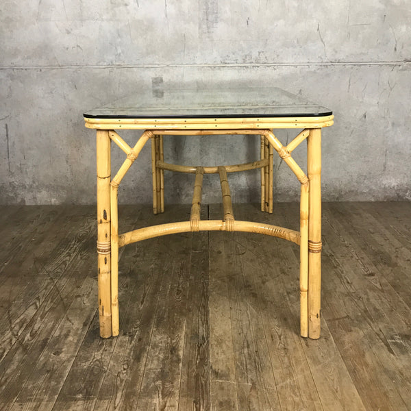 vintage_mid_century_boho_bamboo_tiki_dining_table