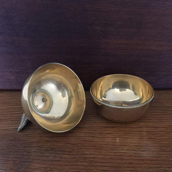 Vintage Brass Apple & Pear Trinket Boxes