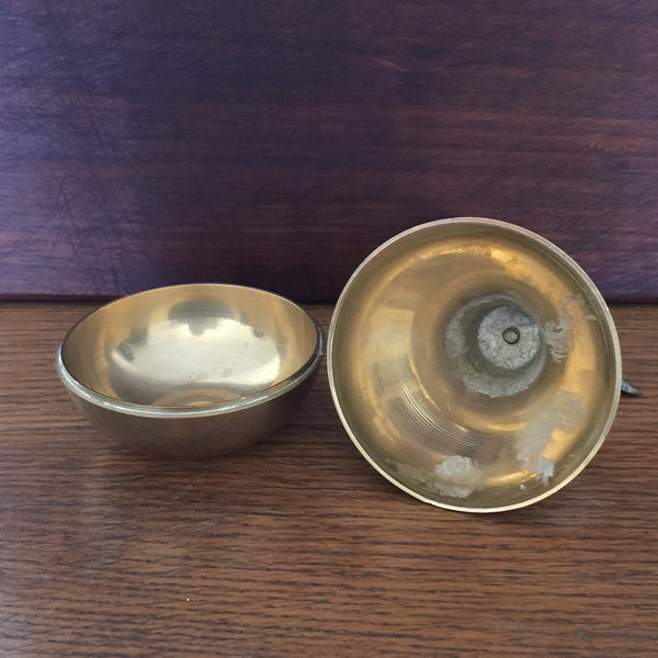 Vintage Brass Apple & Pear Trinket Boxes