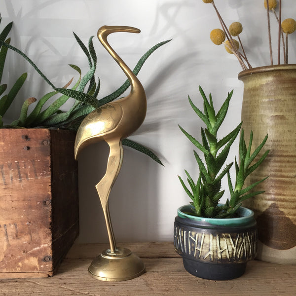 Vintage Mid Century Brass Crane
