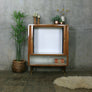 *NEW* Mid Century Vintage Walnut Vinyl/Drinks Tambour Cabinet