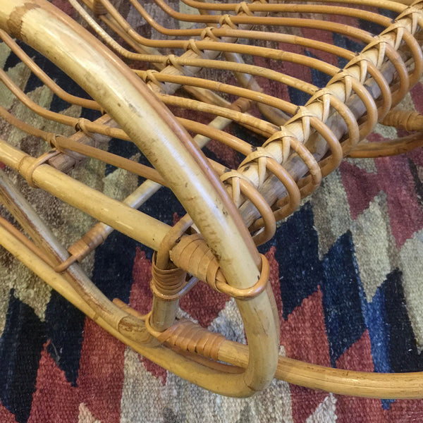 Vintage Mid Century Boho Bamboo *Child Sized* Rocking Chair
