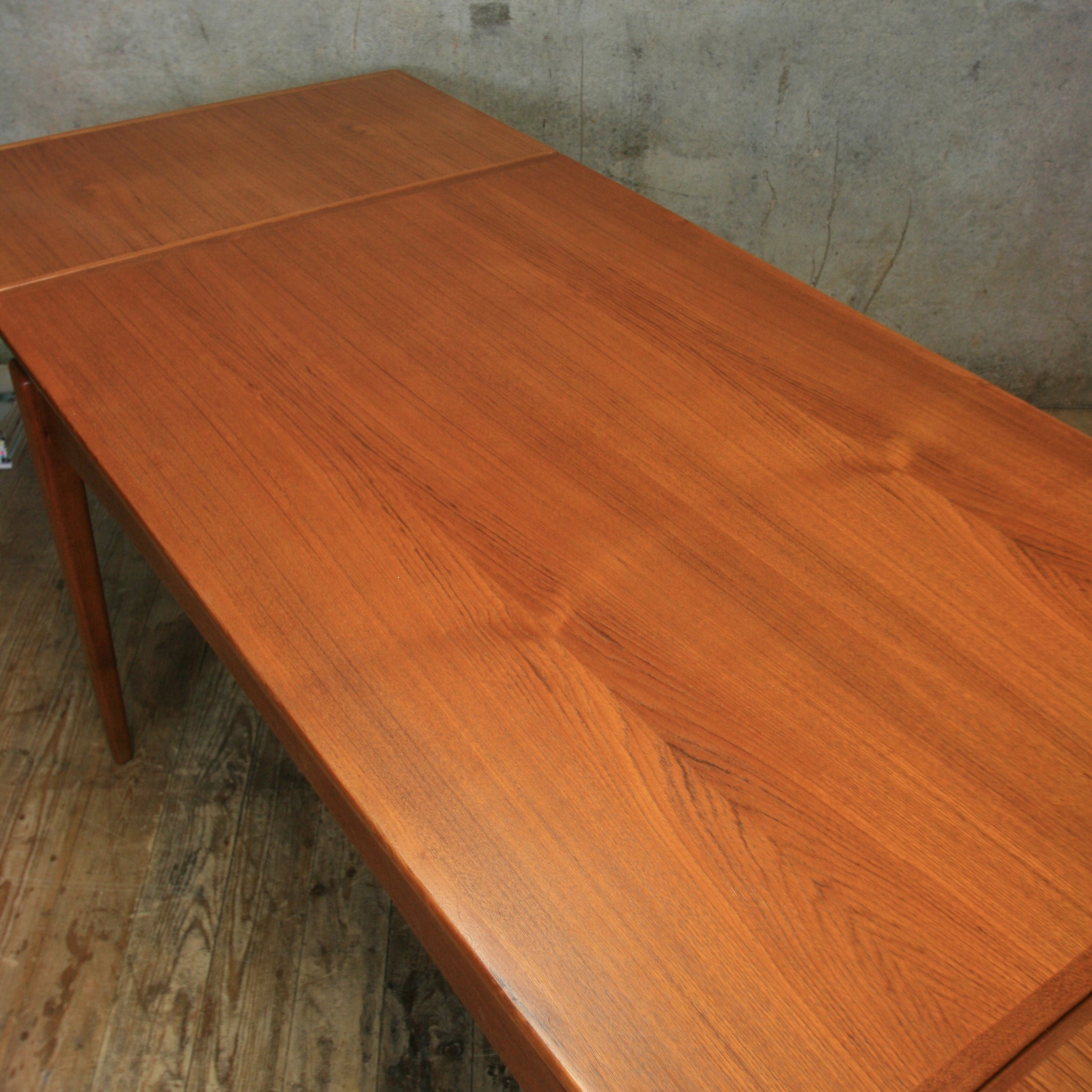 Mid Century Danish Teak Extending Dining Table 0512e Mustard Vintage