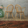 Pair of Ercol Windsor Carver Chairs #2103j