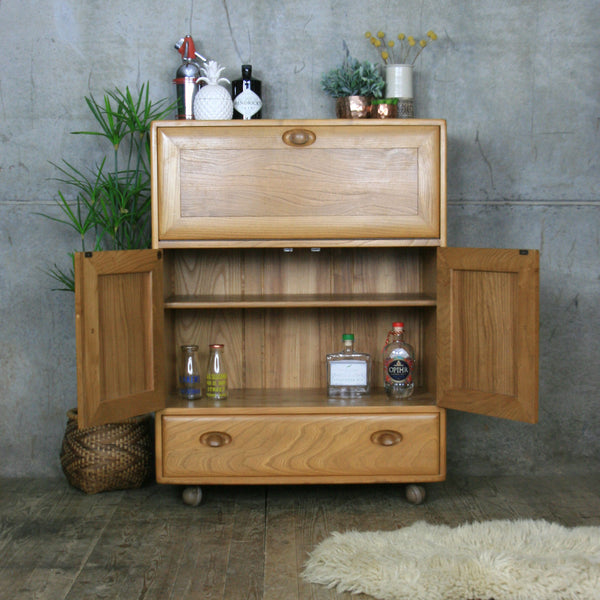 Mid Century Ercol Windsor Drinks Cabinet