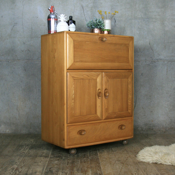 Mid Century Ercol Windsor Drinks Cabinet
