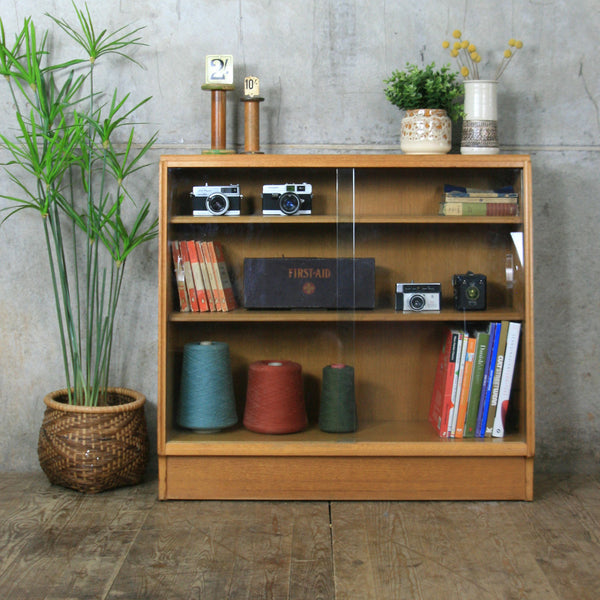 Mid Century Oak Glazed Storage / Shop Display Cabinet #2