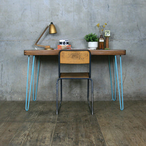 Reclaimed School Desk/Table with Hairpin Legs
