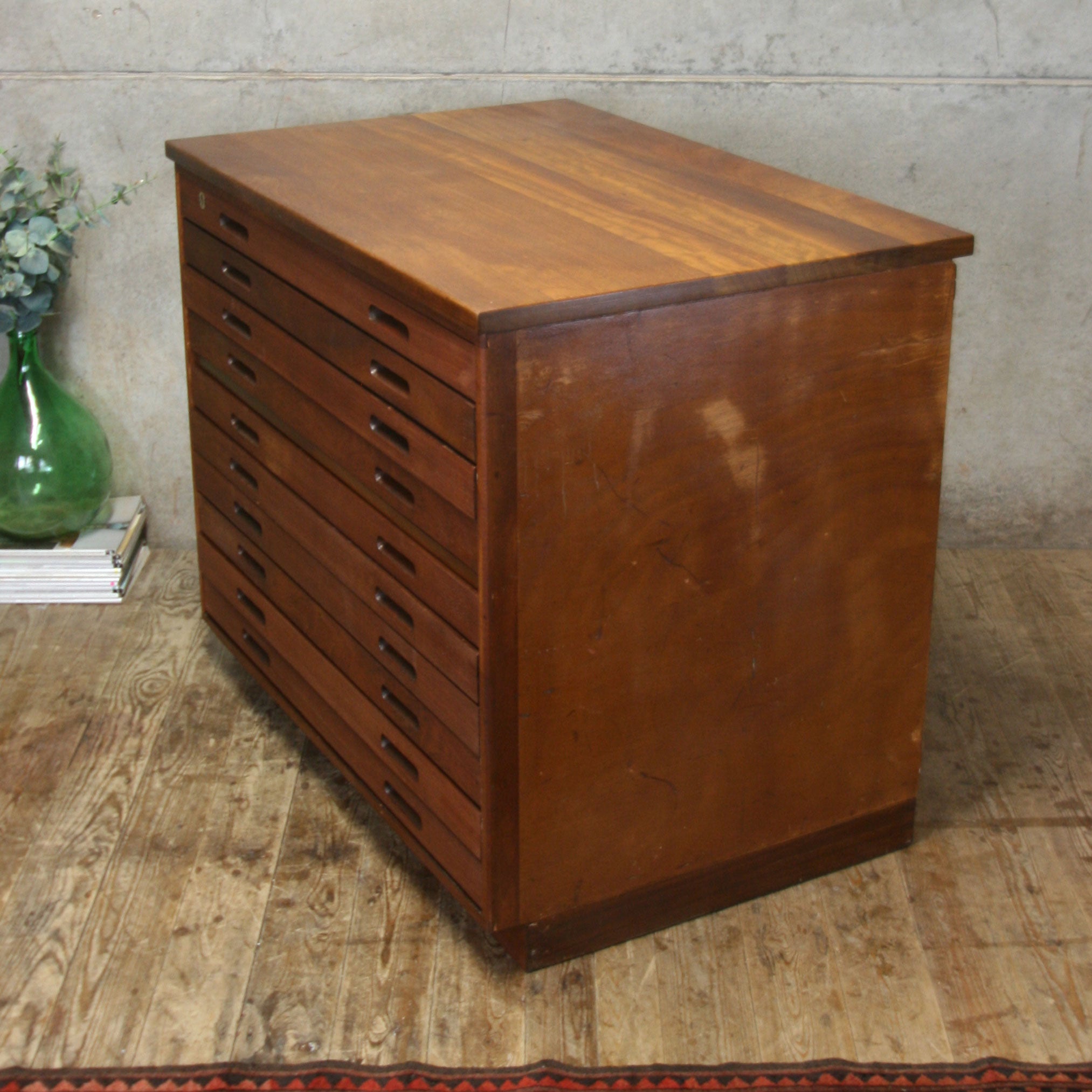 Mid Century Architects Plan Chest - 0402h – Mustard Vintage