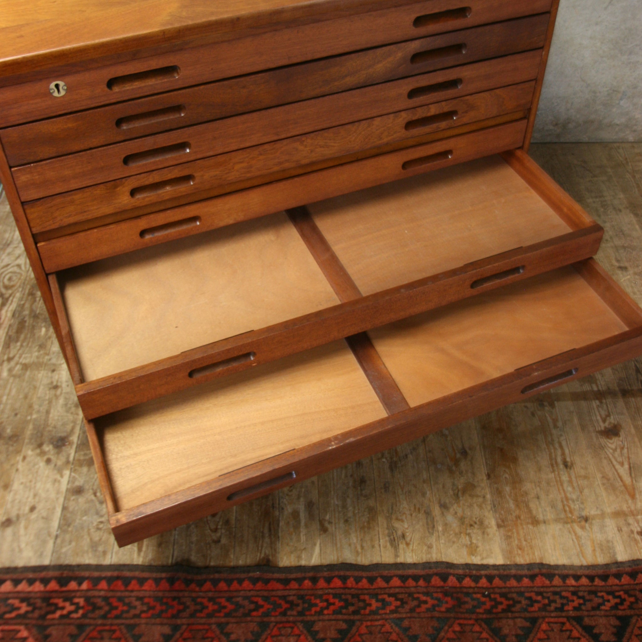 Mid Century Architects Plan Chest - 0402h – Mustard Vintage