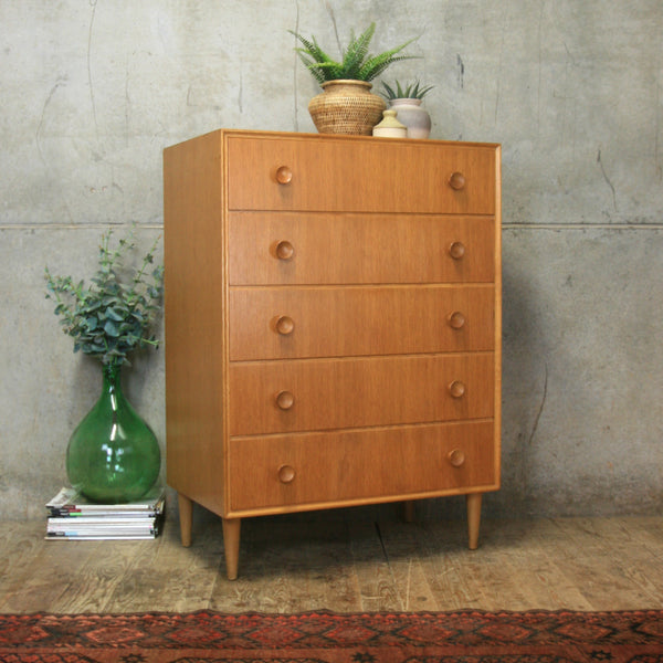 vintage_mid_century_meredew_oak_tallboy_chest_of_drawers