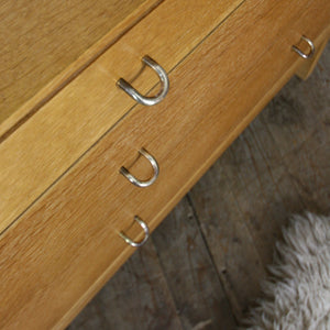 Mid Century Oak Stag Chest of Drawers