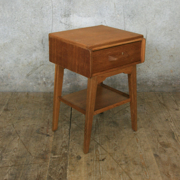 Mid Century G-Plan Oak Bedside / Side Table
