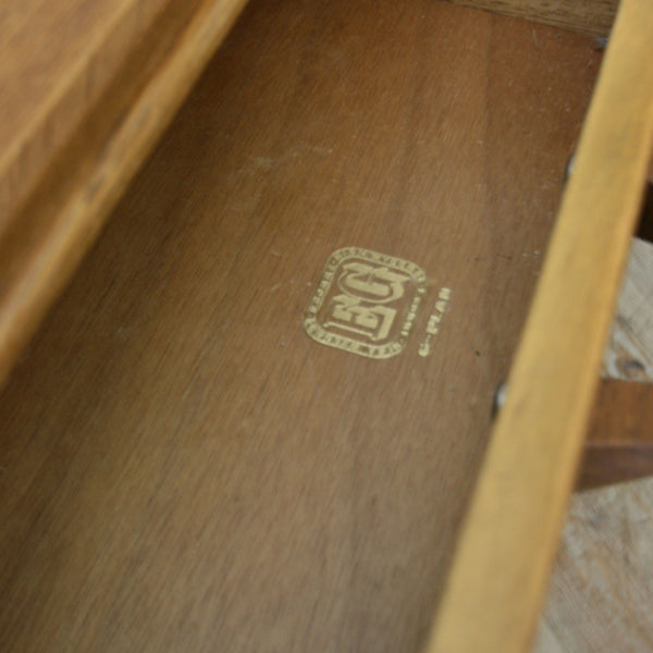 Mid Century G-Plan Oak Bedside / Side Table