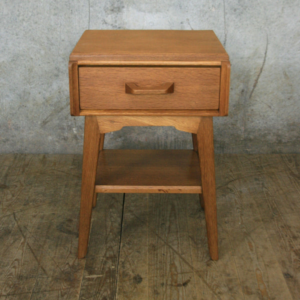 Mid Century G-Plan Oak Bedside / Side Table