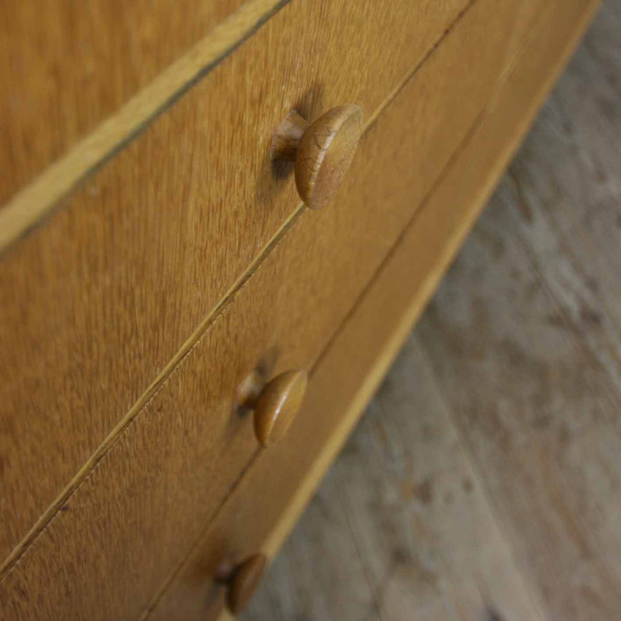 Mid Century Oak Chest of Drawers Sideboard