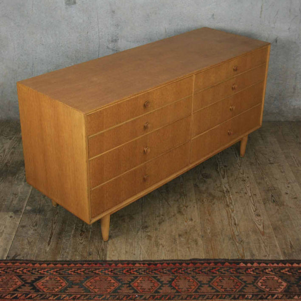 Mid Century Oak Chest of Drawers Sideboard