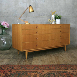Mid Century Oak Chest of Drawers Sideboard