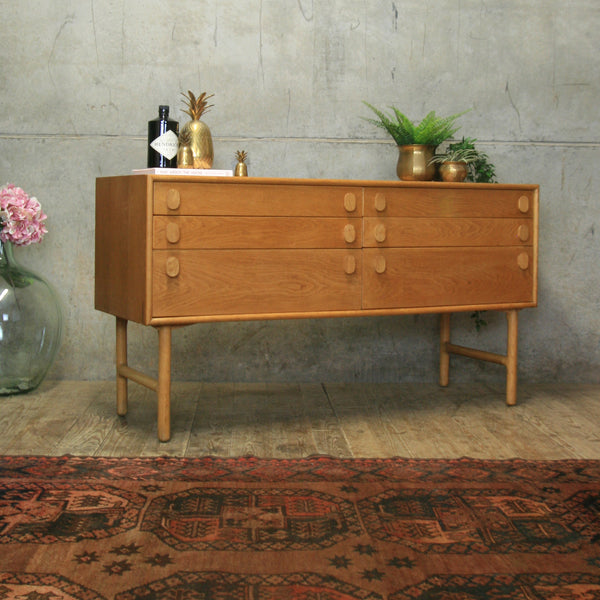 Mid Century Meredew Oak Chest of Drawers / Sideboard