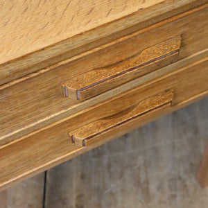 Vintage Oak Rustic Side Table - 0707e