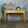 Vintage Rustic Oak School Teachers Desk