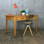 Vintage Rustic Oak School Teachers Desk