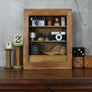 Small Vintage Oak Curiosities / Display / School Cabinet