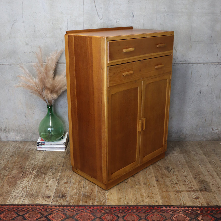 vintage_mid_century_oak_utility_tallboy_cupboard