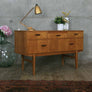 Petite Vintage Teak Lowline Chest of Drawers / Sideboard